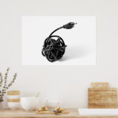 Power-Kabel abgelegt Poster (Küche)