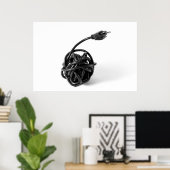 Power-Kabel abgelegt Poster (Heimbüro)