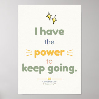 Power | Kinder-Affirmationsposter Poster