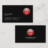 Power-Knopf Hallo-Technologie Geschäftskarte Visitenkarte (Vorne/Hinten)