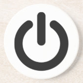 Power-Knopf-Symbol Untersetzer (Vorne)