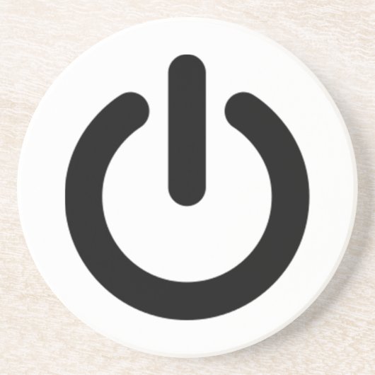 Power-Knopf-Symbol Untersetzer (Vorne)