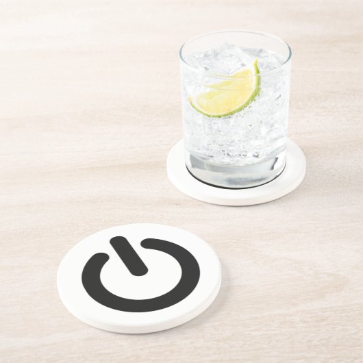 Power-Knopf-Symbol Untersetzer (Seite)