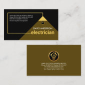 Power-Lampenschirm von Gold Electrician Visitenkarte (Vorne/Hinten)
