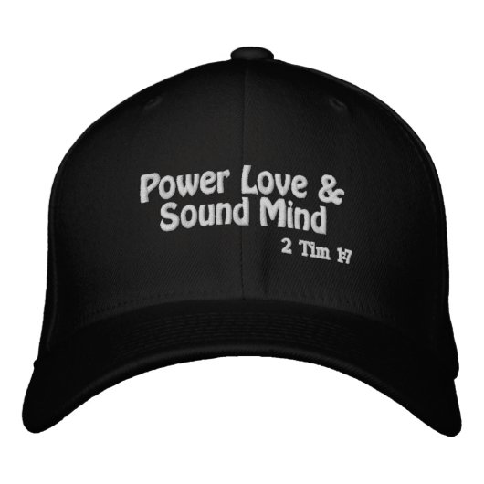 Power Liebe Sound Mind Anpassen Bestickte Baseballkappe (Vorderseite)