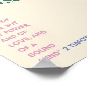 Power, Liebe und Sound-Mind/Christlich Art/Text Poster (Ecke)