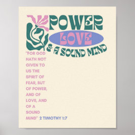 Power, Liebe und Sound-Mind/Christlich Art/Text Poster