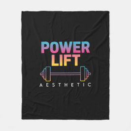 Power Lift Aesthetic Barbell Gradient Gym Tee Fleecedecke
