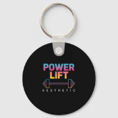Power Lift Aesthetic Barbell Gradient Gym Tee Schlüsselanhänger (Vorderseite)