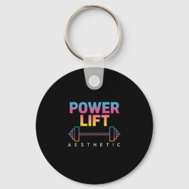 Power Lift Aesthetic Barbell Gradient Gym Tee Schlüsselanhänger