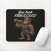 Power Lifter Gorilla - Fabelhaft und kraftvoll Mousepad (Mit Mouse)