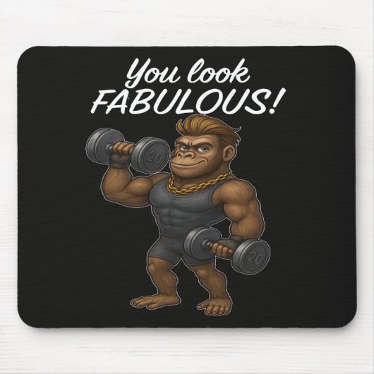 Power Lifter Gorilla - Fabelhaft und kraftvoll Mousepad (Vorne)