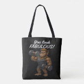 Power Lifter Gorilla - Fabelhaft und kraftvoll Tasche (Rückseite)