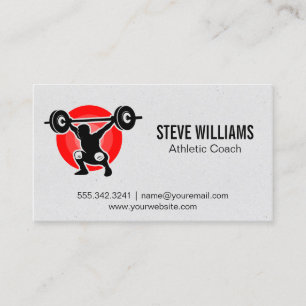 Power-Lifting-Logo Athlete Business Card Visitenkarte