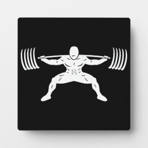 "POWER LIFTING" Sumo Power Squat Illustration Fotoplatte