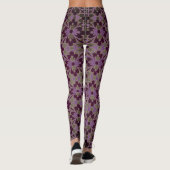 Power lila Blume Leggings (Rückseite)