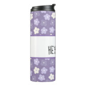 Power lila Blume Personalisiert Thermosbecher (Nach links gedreht)