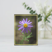Power lila Blume Postkarte (Stehend Vorderseite)