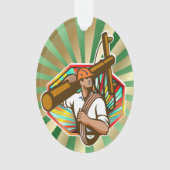 Power Line Lineman - Bewertung Ornament (Vorderseite)