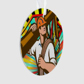 Power Line Lineman - Bewertung Ornament (Vorderseite)