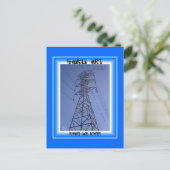 Power Line Tower Haiku Art Collection Postkarte (Stehend Vorderseite)