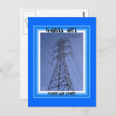 Power Line Tower Haiku Art Collection Postkarte (Vorne/Hinten)