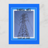 Power Line Tower Haiku Art Collection Postkarte (Vorderseite)