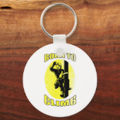 Power Lineman Elektriker Ersatzpfosten Retro Schlüsselanhänger (Vorderseite)