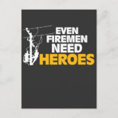 Power Lineman Geschenk lustig Auch Feuerwehrleute  Postkarte (Vorderseite)