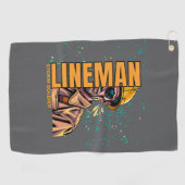 Power Lineman Golfhandtuch (Horizontal)