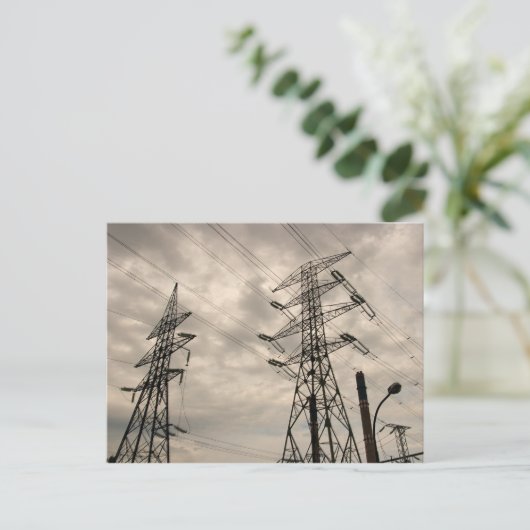 Power Lines Postkarte (Stehend Vorderseite)