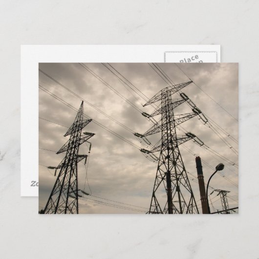Power Lines Postkarte (Vorne/Hinten)