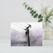 Power Lines Postkarte (Stehend Vorderseite)