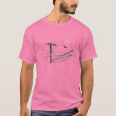 Power LINES UND Bird T-Shirt (Vorderseite)