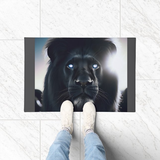 Power Lion Zitat Motivierend Fußmatte (Indoor)