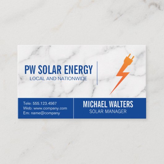 Power-Logo-Visitenkarte Visitenkarte (Vorderseite)