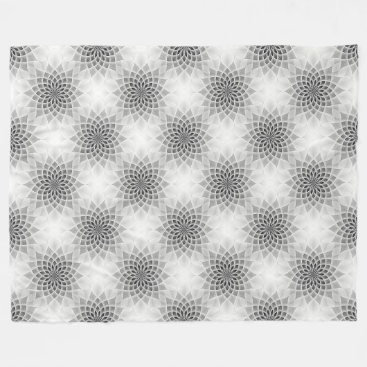 Power Mandala Nahtloses Muster 10 Fleecedecke (Vorderseite (Horizontal))