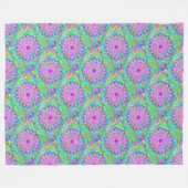 Power Mandala Nahtloses Muster 5 Fleecedecke (Vorderseite (Horizontal))