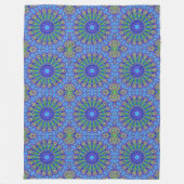 Power Mandala Nahtloses Muster 6 Fleecedecke (Vorderseite)