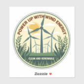 Power mit Autoaufkleber für Windenergie - erneuerb Aufkleber (Blatt)