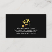 Power mit grünem Blitz Visitenkarte (Rückseite)