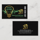 Power mit grünem Blitz Visitenkarte (Vorne/Hinten)