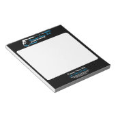 Power mit schwarzem Druck waschen Beruflich sauber Notizblock (angewinkelt)