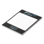 Power mit schwarzem Druck waschen Beruflich sauber Notizblock (Rotiert)