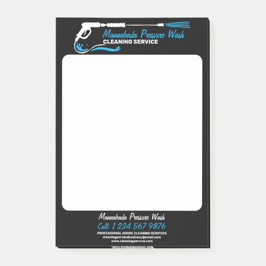 Power mit schwarzem Druck waschen pro Sauberkeit Post-it Klebezettel (Vorderseite)