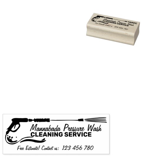 Power mit schwarzem Druck Zuhause waschen Reinigun Gummistempel (Stempel)