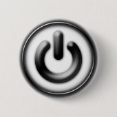Power: Monochrom (weiß) Button (Vorderseite)