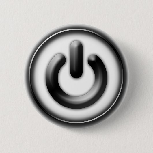 Power: Monochrom (weiß) Button (Vorderseite)