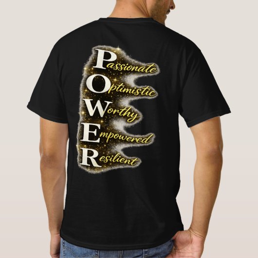 POWER Motivation Typography T-Shirt (Rückseite)