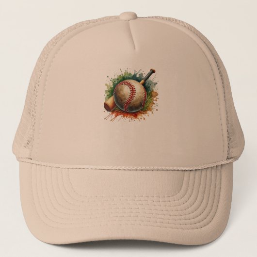 Power nach oben mit diesem fetten Baseball-T-Shirt Truckerkappe (Vorderseite)